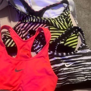 Nike sports bras multi colored size large